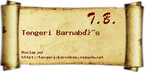 Tengeri Barnabás névjegykártya